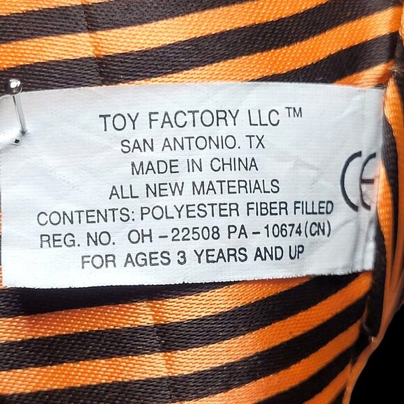 Toy Factory Pig BABE 8" Orange Black Halloween Neck-Tag Stuffed Universal 1995 - Picture 10 of 10